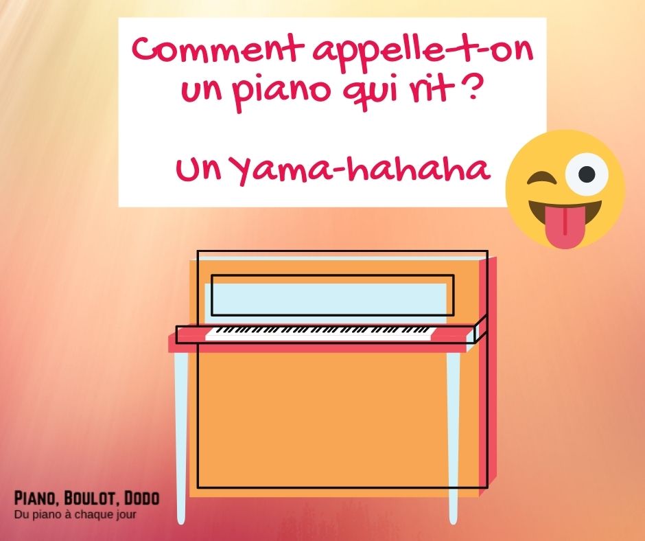 blague sur le piano Yamaha